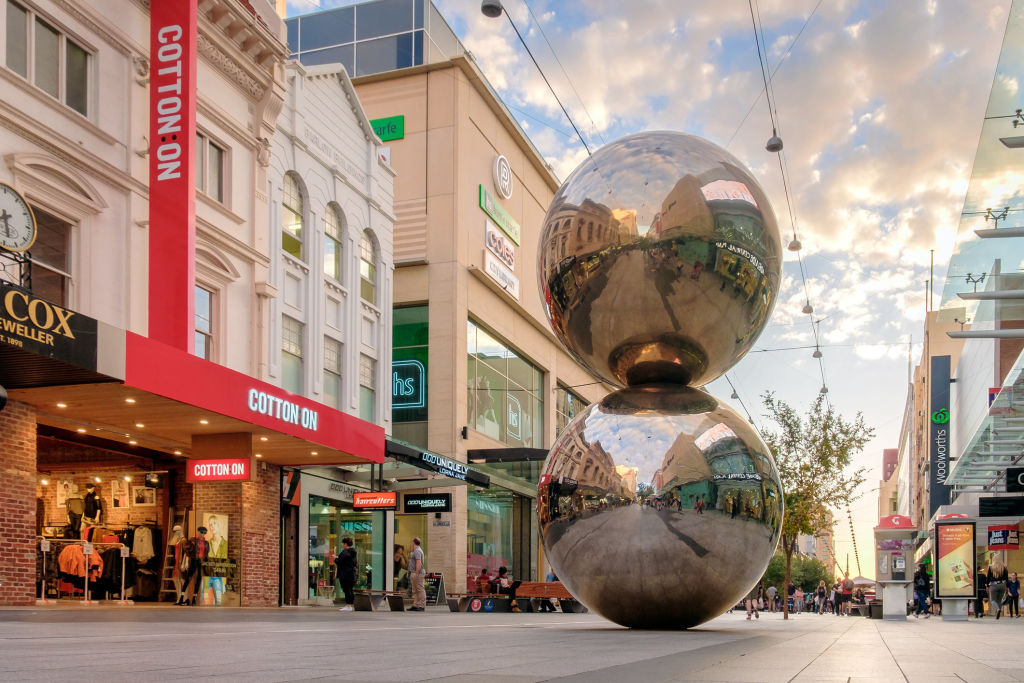 Adelaide's Rundle Mall is one of the most popular tourist destinations in the city. Photo: iStock/moisseyev
