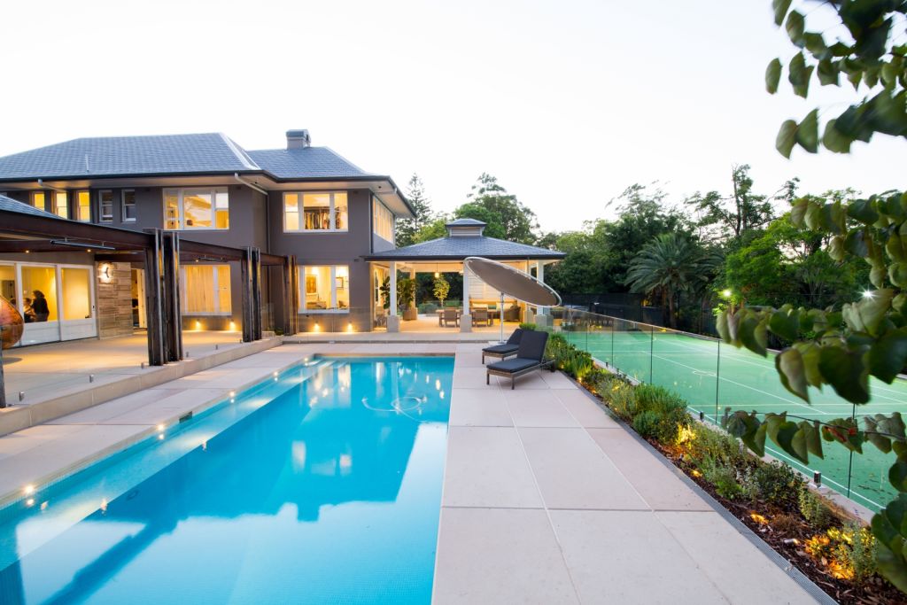 The 3700 square metre property comes with a tennis court and swimming pool. Photo: Supplied.