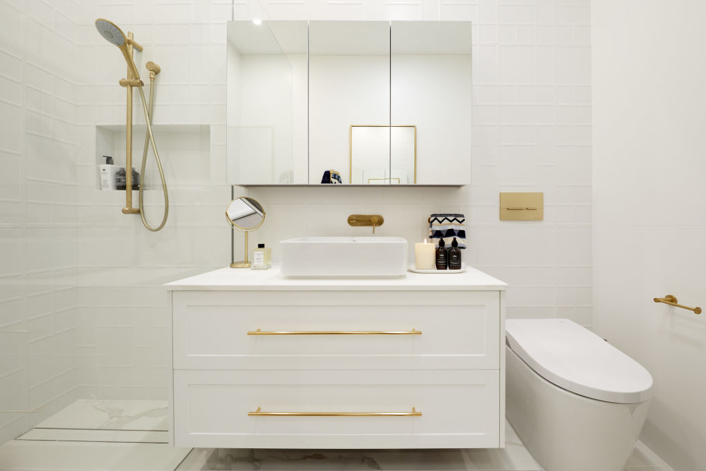 Well-executed with generous components, it was Mitch and Mark's toilet’s location that disappointed designer Suzanne Gorman. Photo: Channel Nine