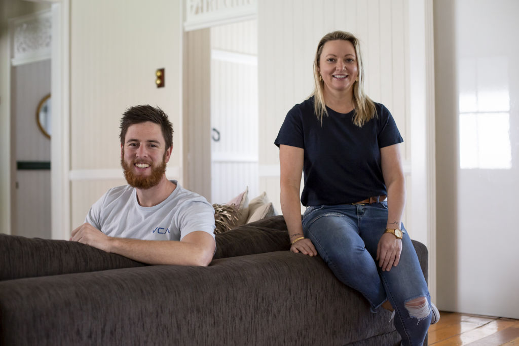 Access to public transport was Caz and Kyle's biggest priority, which a recent Place Advisory report found to be most Brisbane buyers' number one box to tick. Photo: Tammy Law