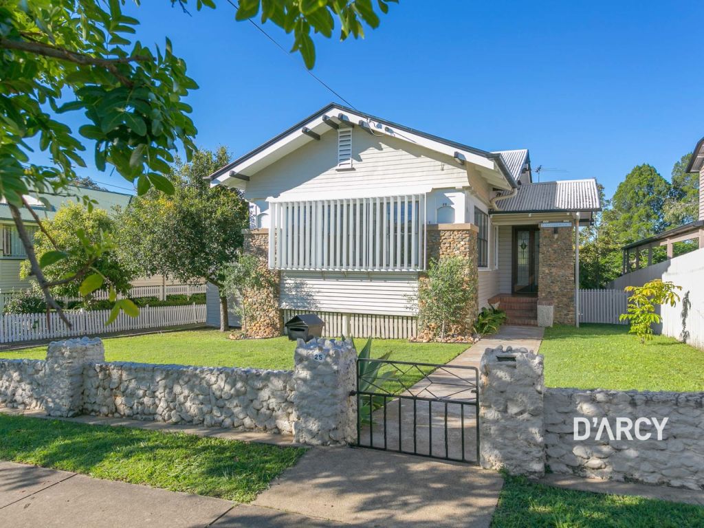 Bryce and Hannah missed out on this cottage at 25 Oleander Drive, Ashgrove, which was snapped up by an interstate family for $990,000. Photo: D'Arcy Estate Agents