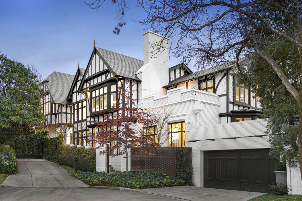 The Tudor-style home features contemporary interiors. Photo: Marshall White