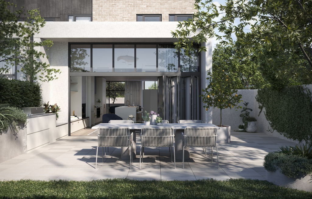 An artist's impression of a Moonee Valley Park townhome.