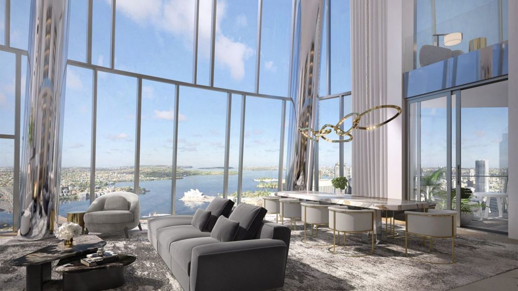 An artist's impression of an apartment in One Barangaroo, which is part of Crown's casino development. Photo: Supplied