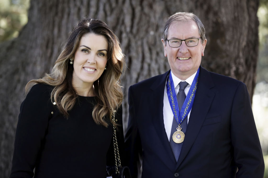 Former Liberal Party federal director Brian Loughnane and Sky News' Peta Credlin. Photo: Alex Ellinghausen