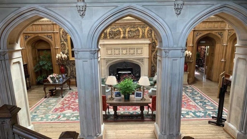 The gothic-style saloon is 'physically and socially the heart of the house,' says the Highclere Castle website. Photo: Instagram