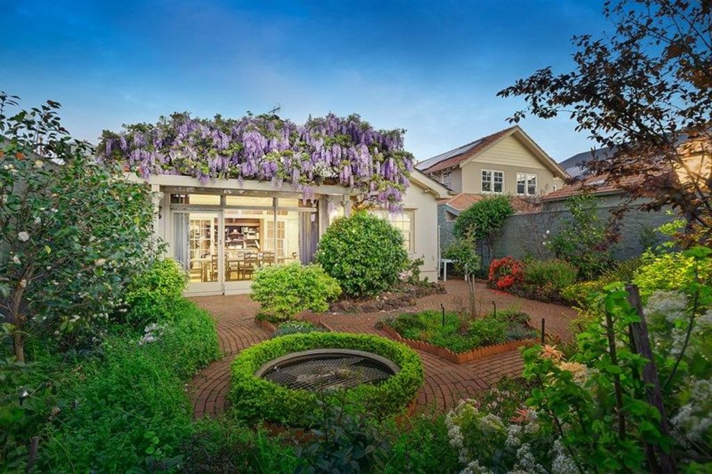 The rear of the original home at 9 Denham Place, Toorak. Photo: Abercromy's Real Estate Armadale