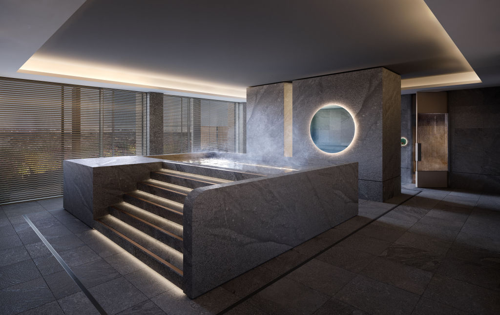 An artist's impression of the European-inspired day spa at The Eighth. Photo: Crema Group
