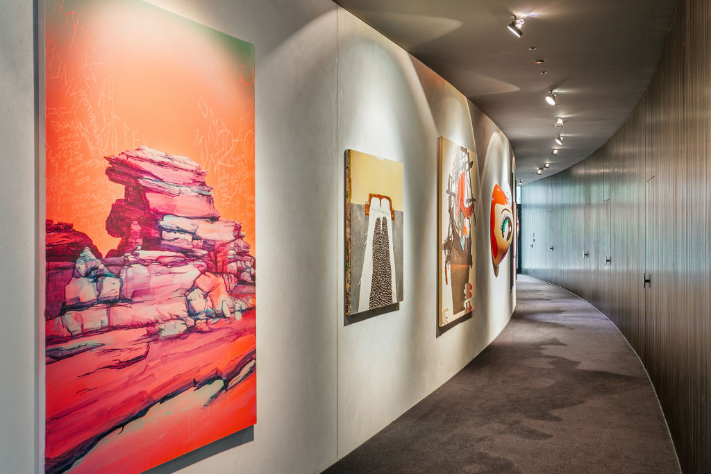 The home's hallway which also serves as the perfect spot to show off your art collection.