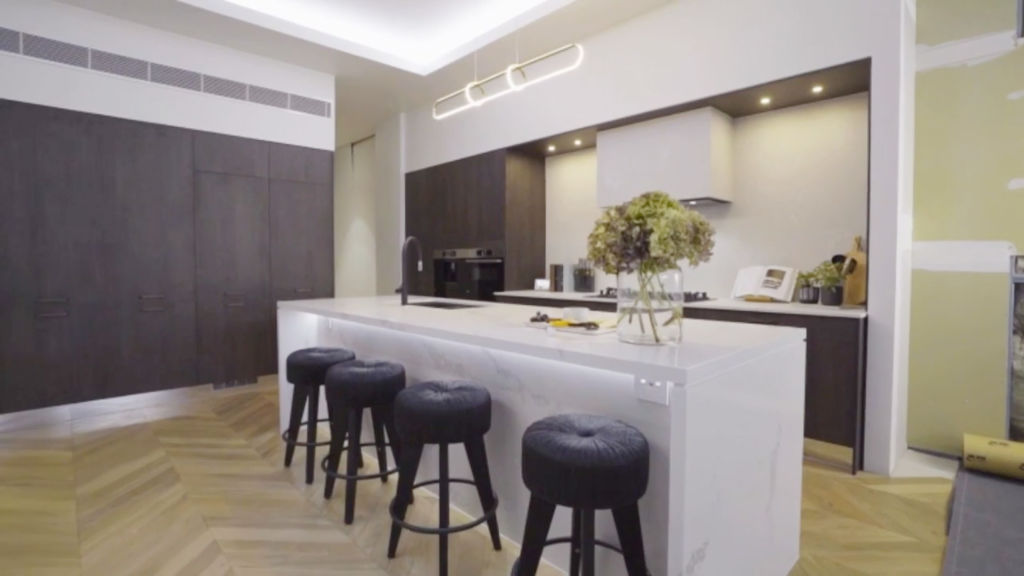 The kitchen a 'Jesse of all trades' built. Photo: Channel Nine