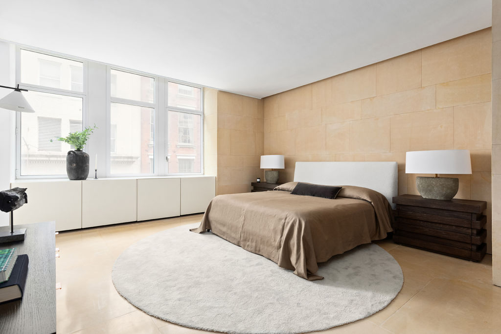 The sole bedroom of the $US4.7 million apartment. Photo: CORE/Tim Waltman