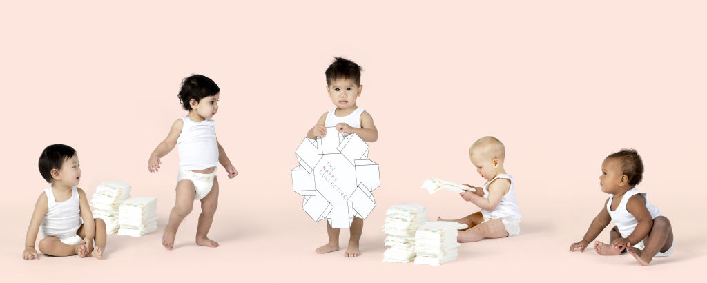 The Nappy Collective collects unused nappies and redistributes them to families experiencing nappy stress. Photo: The Nappy Collective