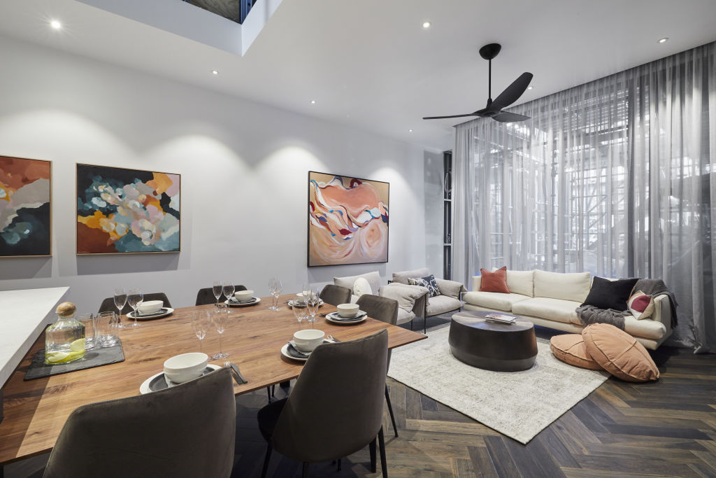 Tess and Luke's living and dining area. Photo: Channel Nine
