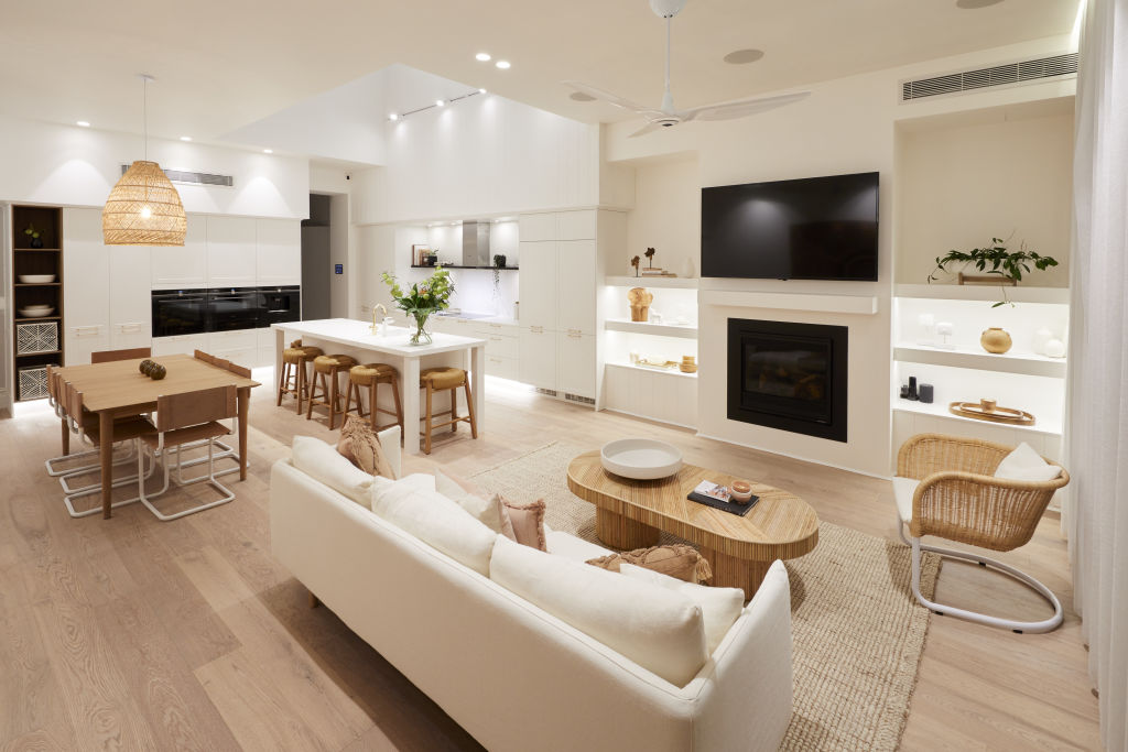 Andy and Deb's living and dining area. Photo: Channel Nine
