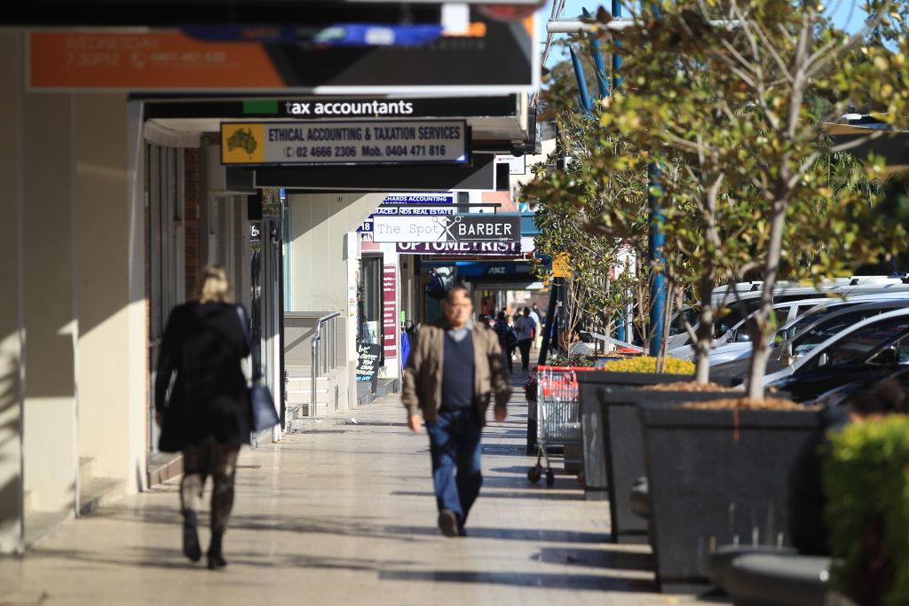 Shops in Campbelltown in Sydney's south-west. Photo: Simon Bennett