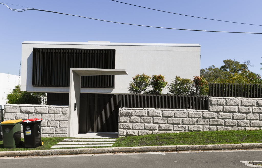 The contemporary house two doors away that sold for $36.5 million when it was new in 2019. Photo: Peter Rae