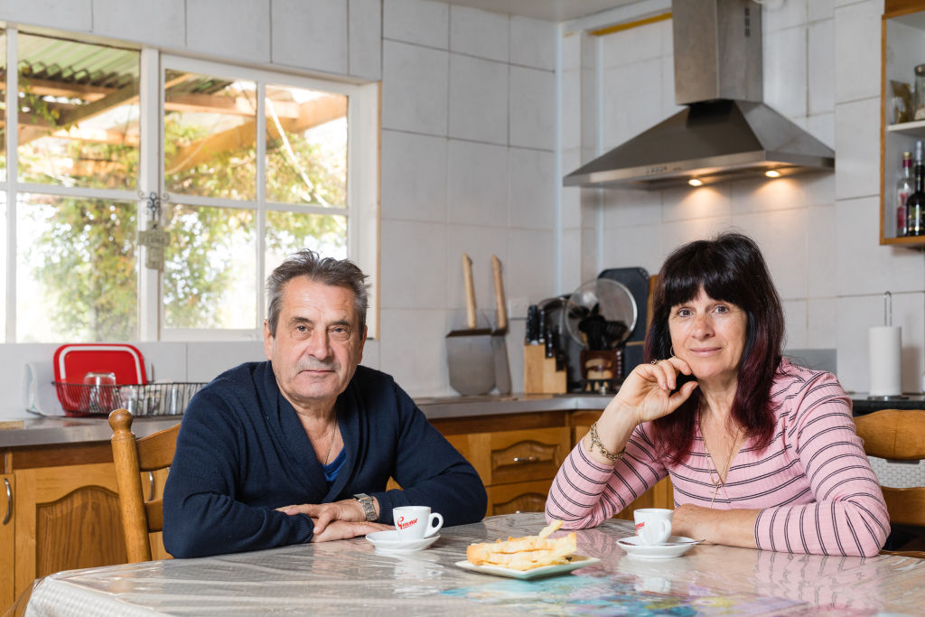 Mick and Grace Salera use their garage kitchen all the time. Photo: Greg Briggs