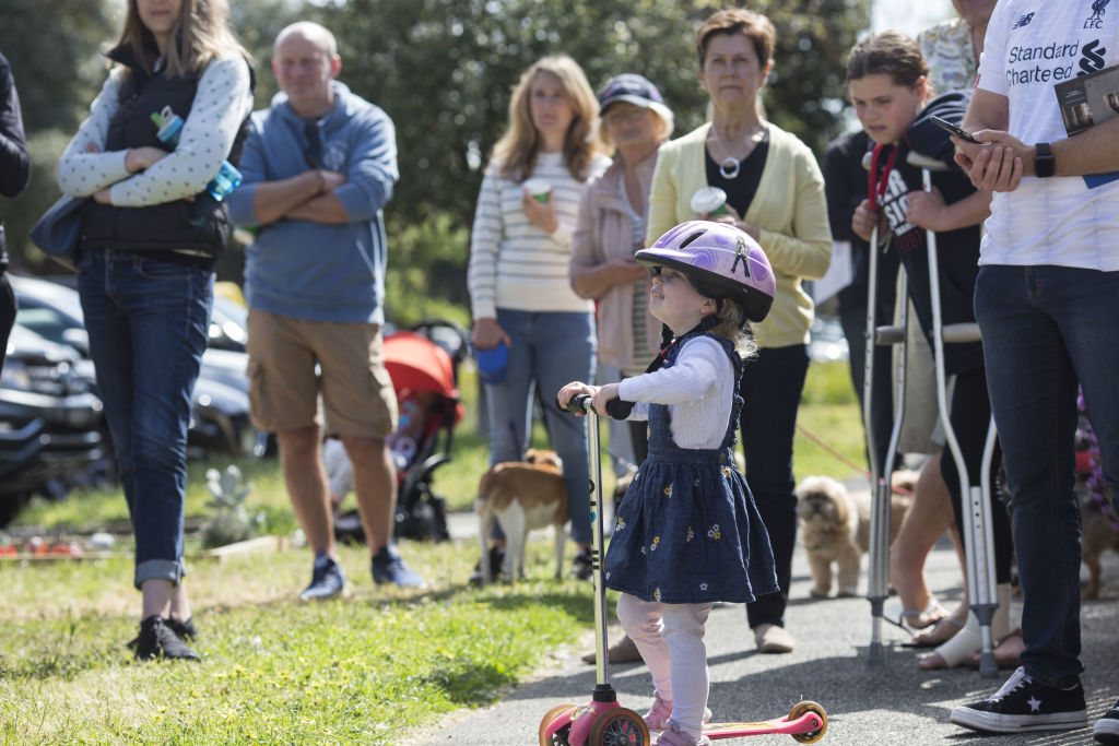 A large crowd gathered to watch the sale.  Photo: Stephen McKenzie