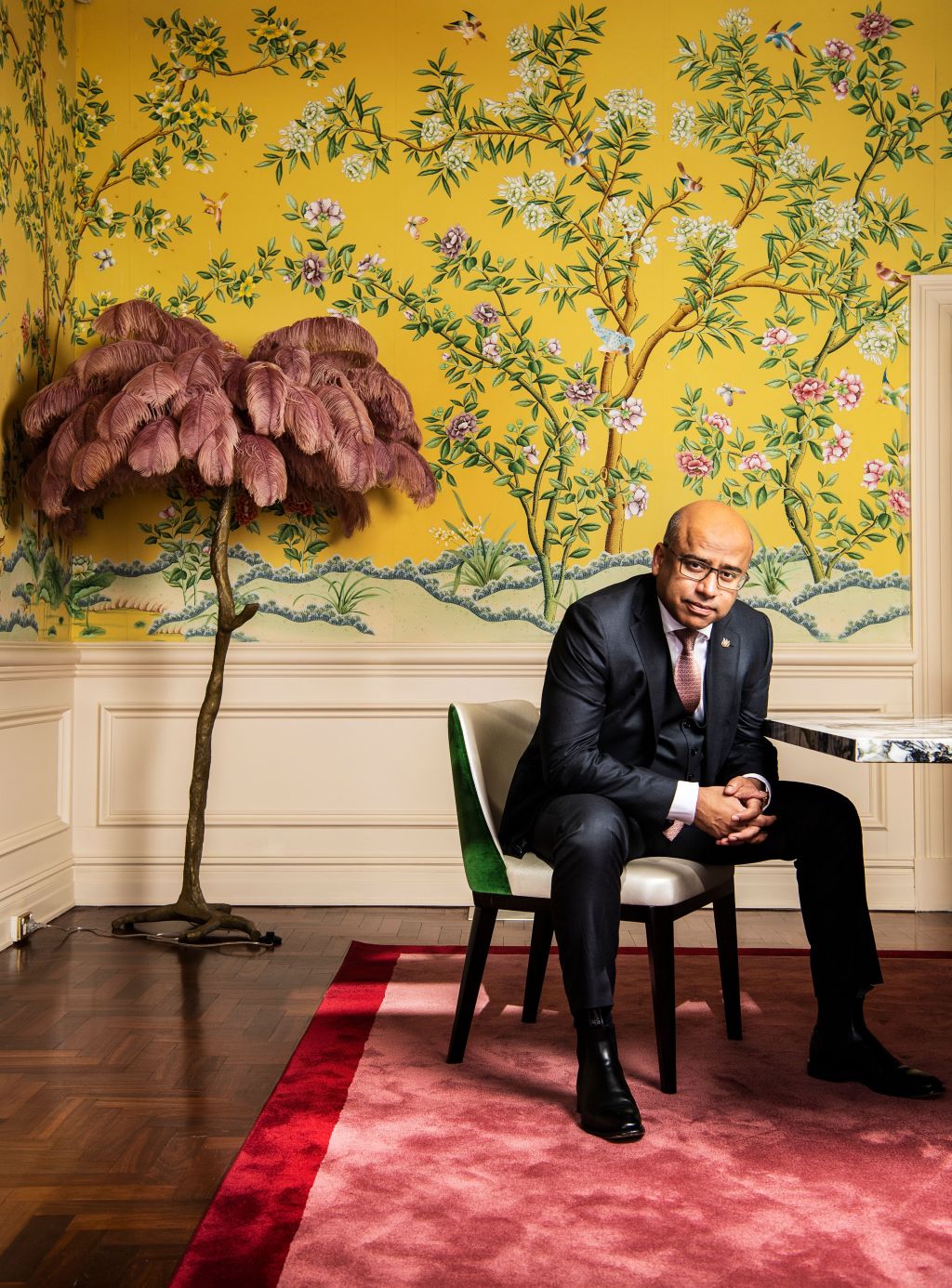 BOSS.  Portrait of Businessman Sanjee Gupa.  Photographed at his house in Bellevue Hill in Sydney.  Pic by Nic Walker.  Date 19th November 2018 Photo: Nic Walker