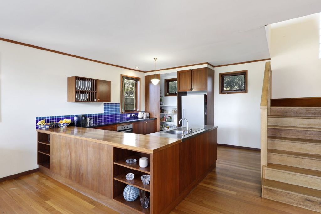 48 Scarborough Street in Bundeena incorporates recycled timber into the design, and has a garage that can be converted into a studio. Photo: Supplied