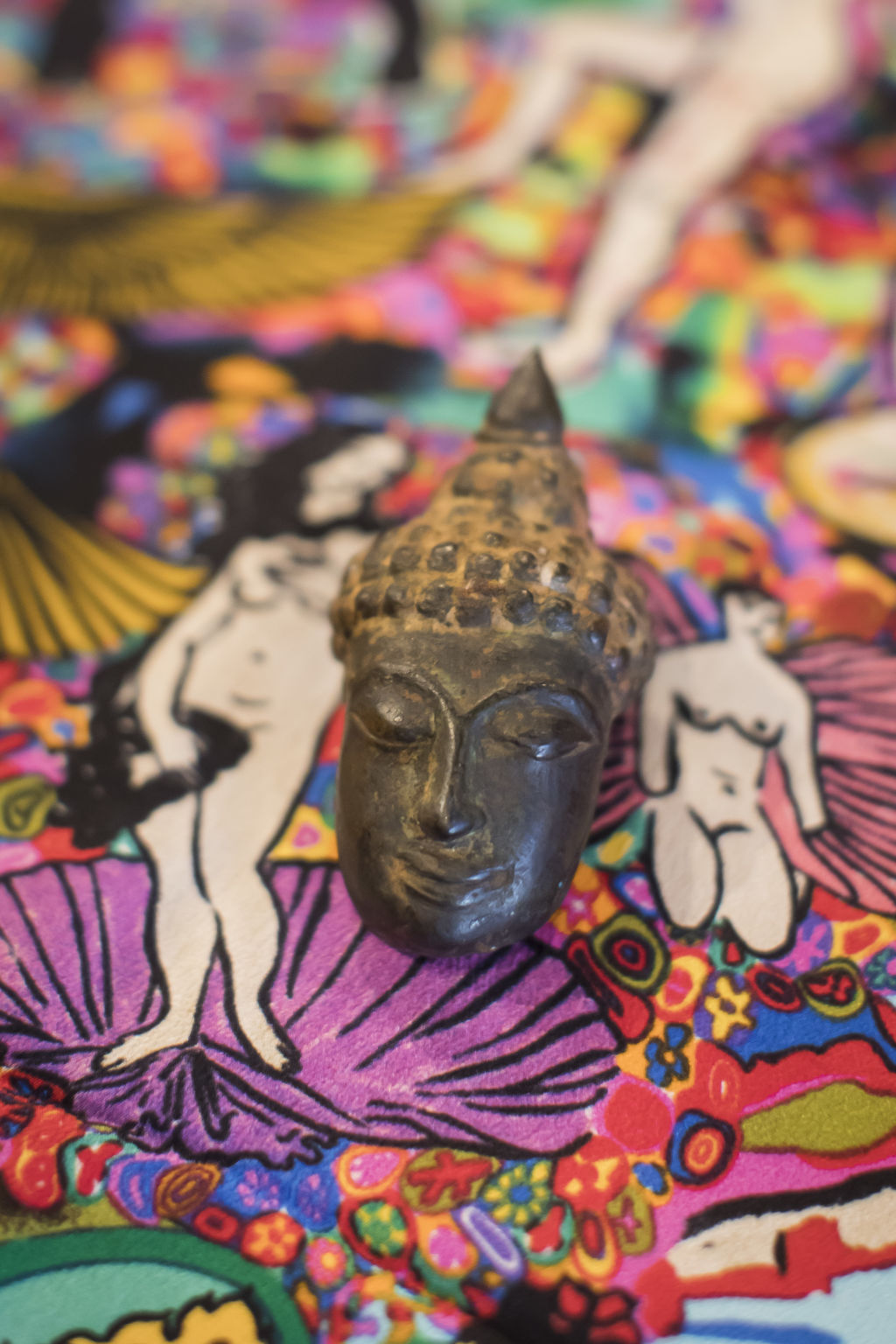 Kee bought this Buddha head in Sukhothai in 1987. Photo: Anna Kucera