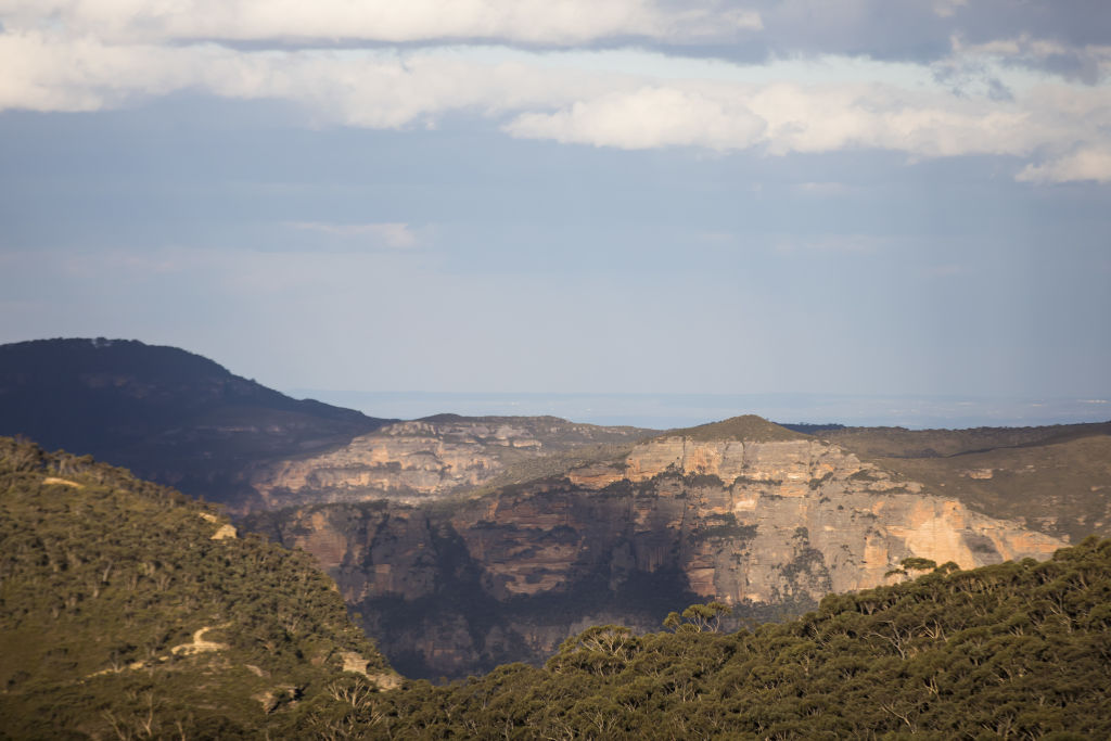 Jenny Kee's Blackheath home has stunning views of the Blue Mountains. Photo: Anna Kucera