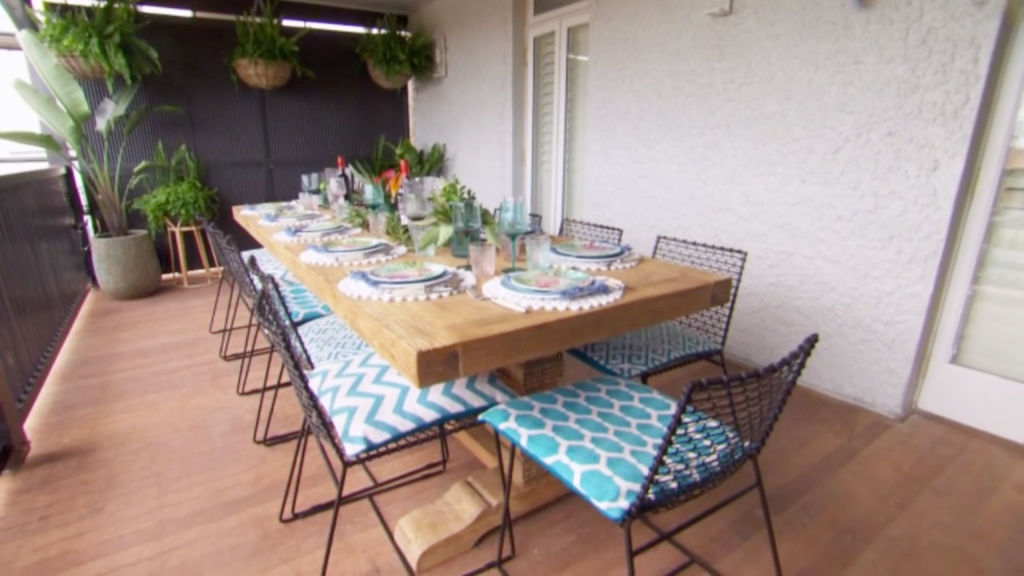 Hello, party verandah. Photo: Channel Nine