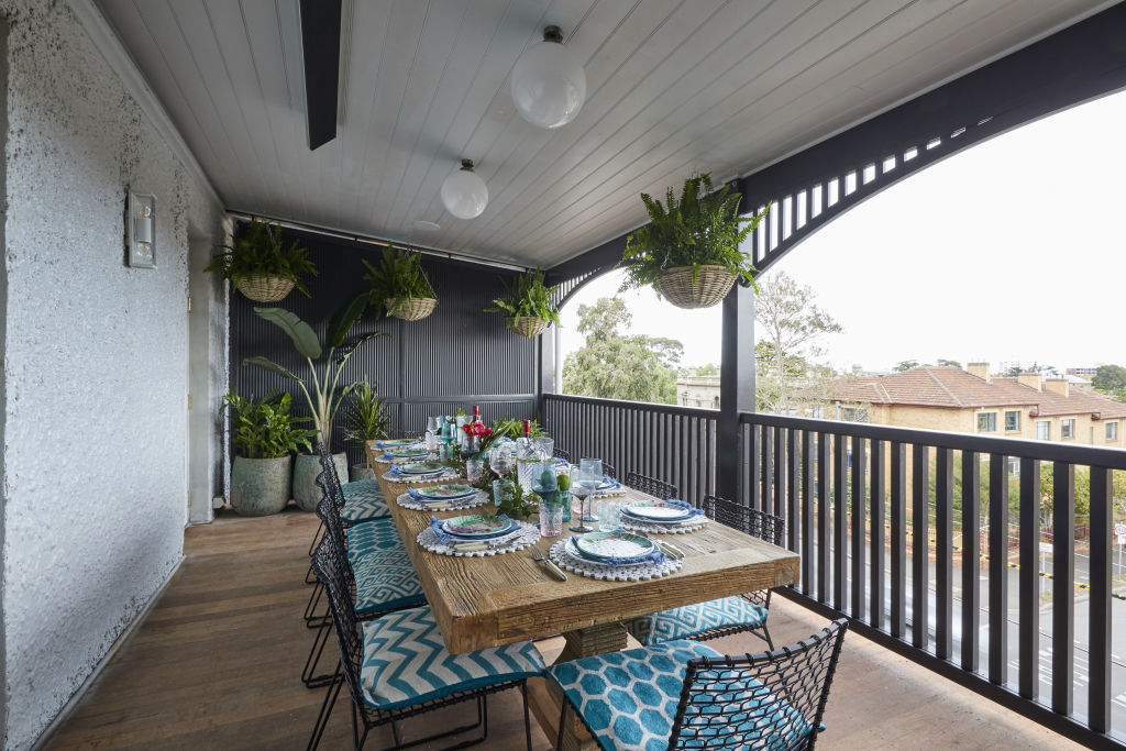 Mitch and Mark completed their entertainment level with a dining space. Photo: Channel Nine