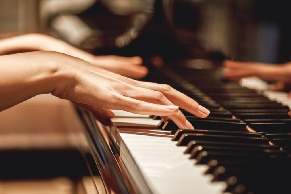 At the end of the hallway, there was a piano room that felt very dark and haunted. Photo: iStock