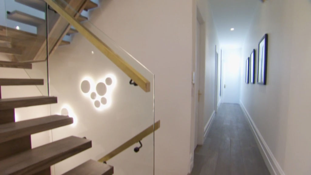 Mitch and Mark's stairwell was a bit 'Hollywood glam,' said the judges. Photo: Channel Nine