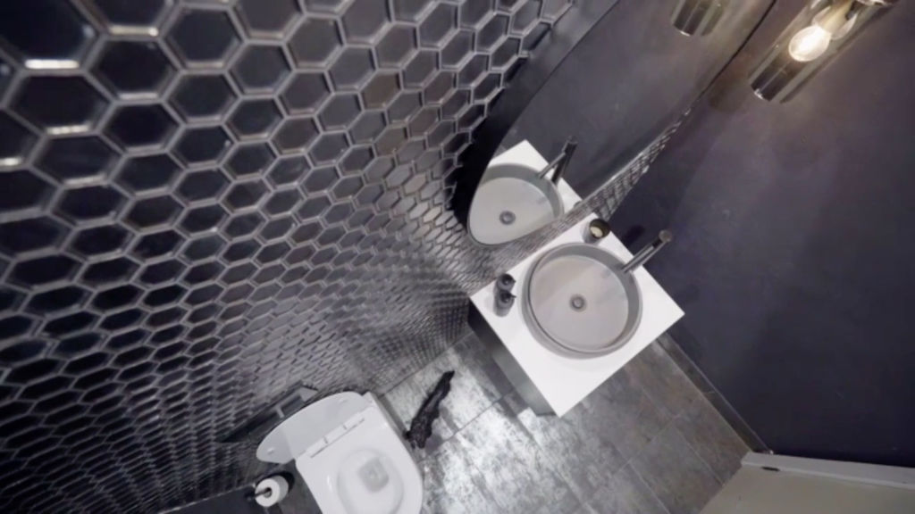 A powder room with bling. Photo: Channel Nine
