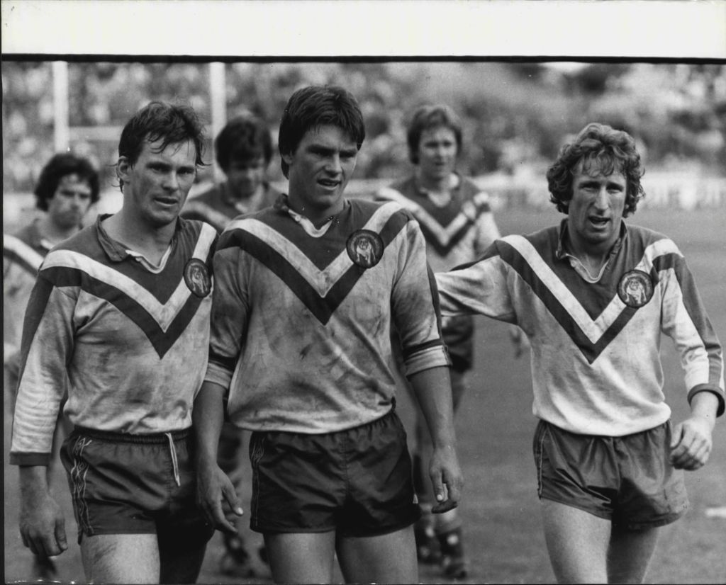 The three Mortimer brothers Peter, Chris and Steve seen here at the Sydney Cricket Ground in 1979, all hailed from Wagga Wagga. Photo: Fairfax Media