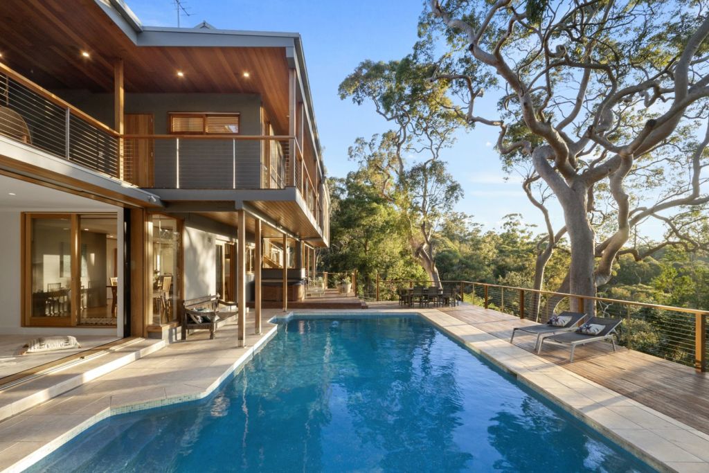 The Bayview home has resort-style amenities, including a magnesium mineral pool.