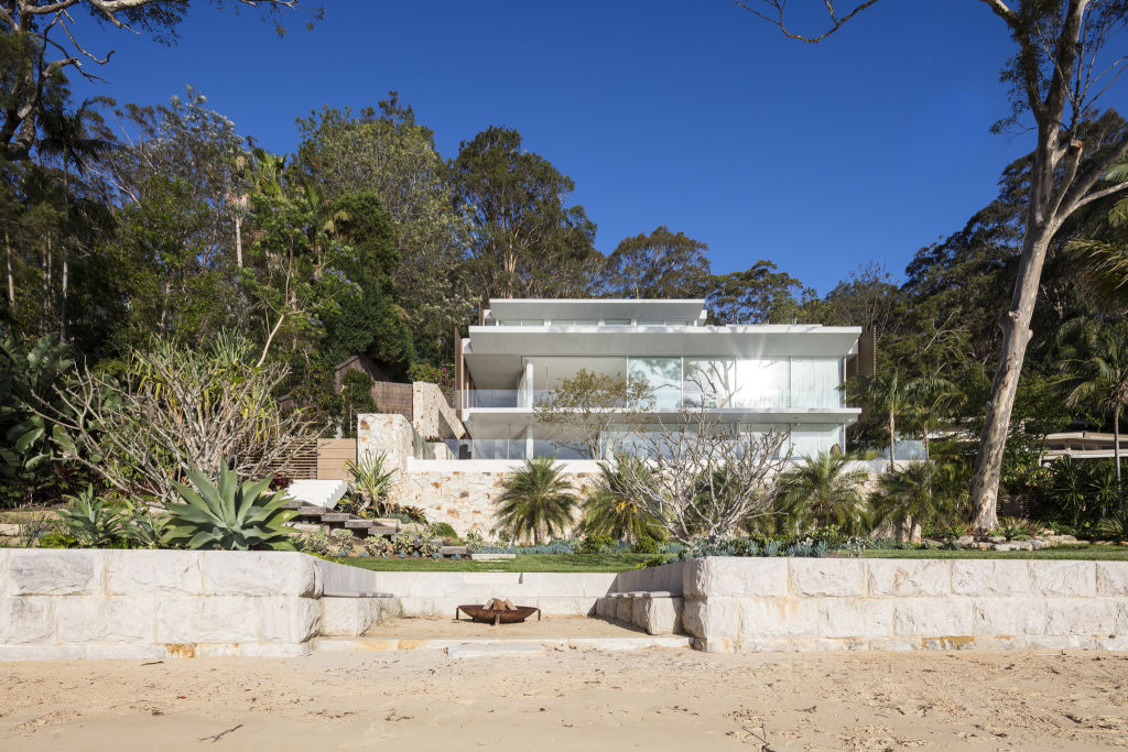 The architect Koichi Takada-designed residence is set on a beachfront parcel that previously made up the Wentworth Estate. Photo: Supplied