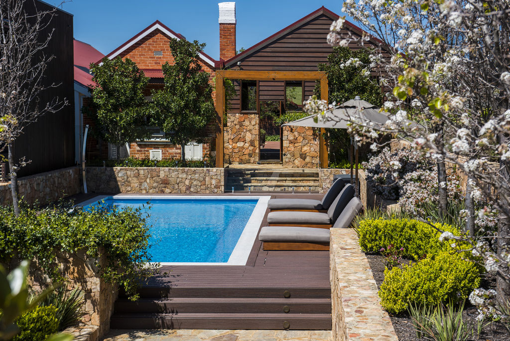 The farmhouse comes with a pool. Photo: Private Properties