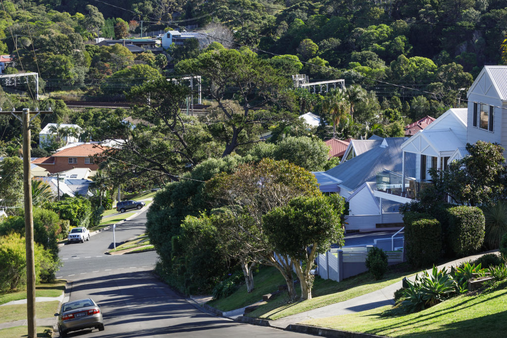 Homes in Wollongong's northern suburbs, where the escarpment forms the backdrop. Photo: Steven Woodburn