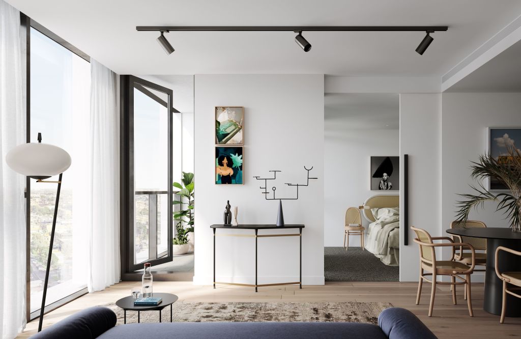 The apartment interiors at Domain House are light and airy. Photo: CBRE