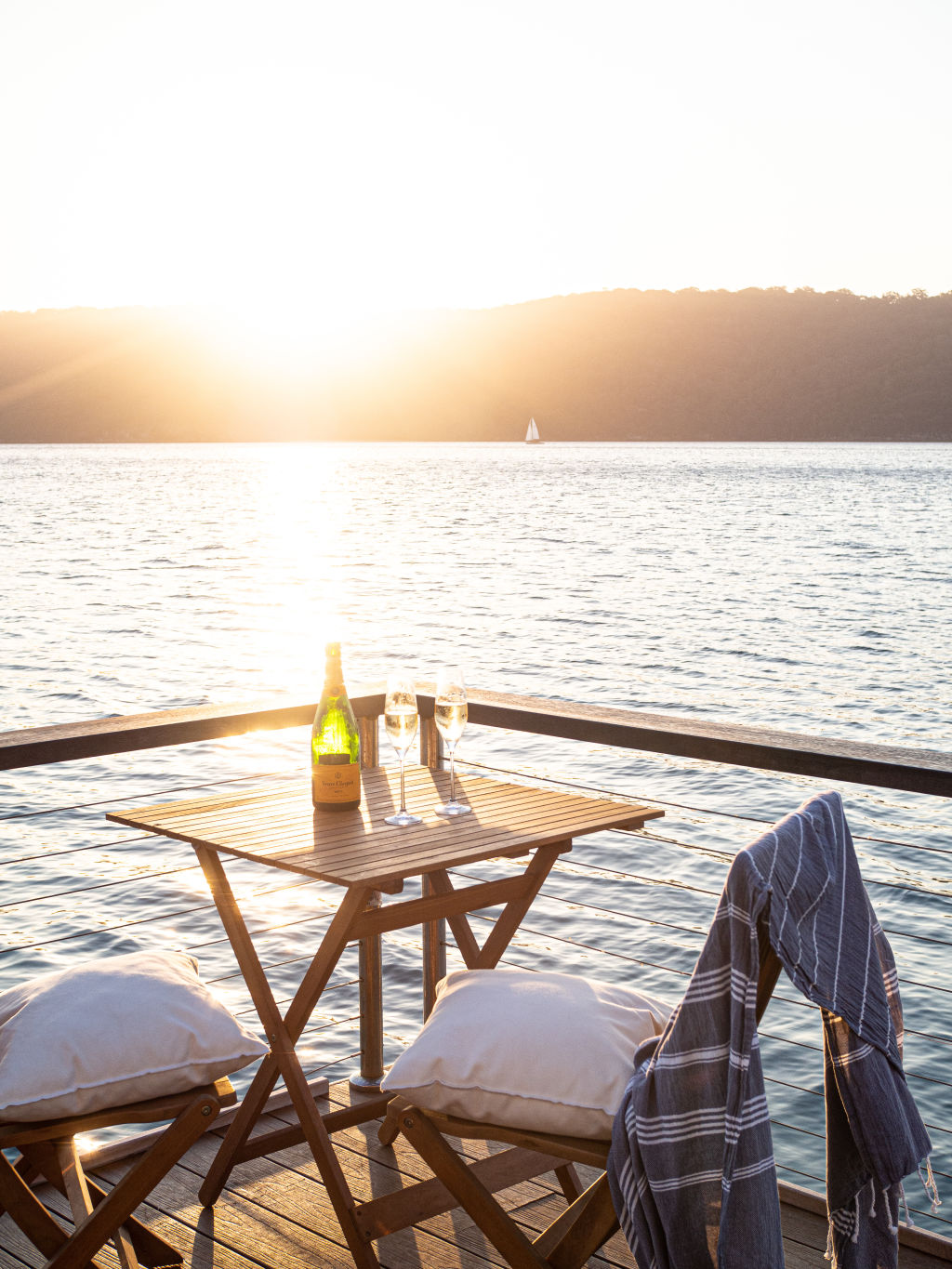 The full-sized kitchen stocks complimentary gourmet meals. Photo: Kieran Morrissey