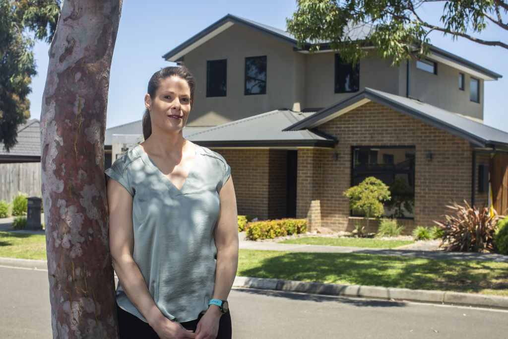 Marian Sawyer outside her homes for sale in Rowville. Photo: Stephen McKenzie