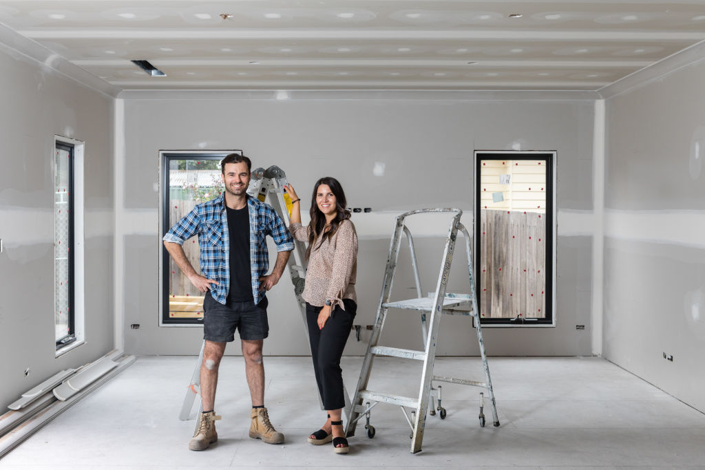 Robert Box and Claire Montagna are renovating their Pascoe Vale home. Photo: Greg Briggs