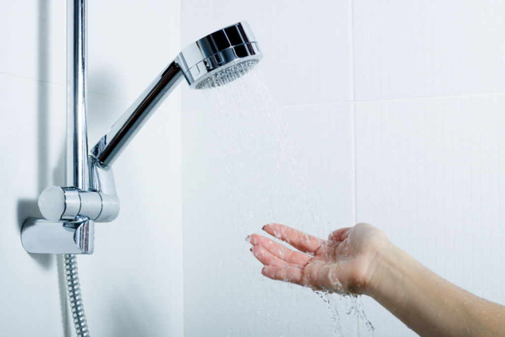 In absence of a swimming pool, a brisk shower will do the trick. Photo: iStock