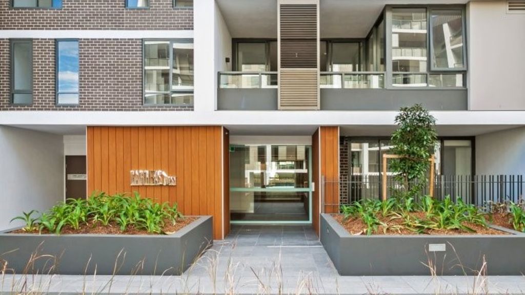 Biowood cladding, shown here on a Ryde building, has been banned in a landmark ruling. Photo: Supplied