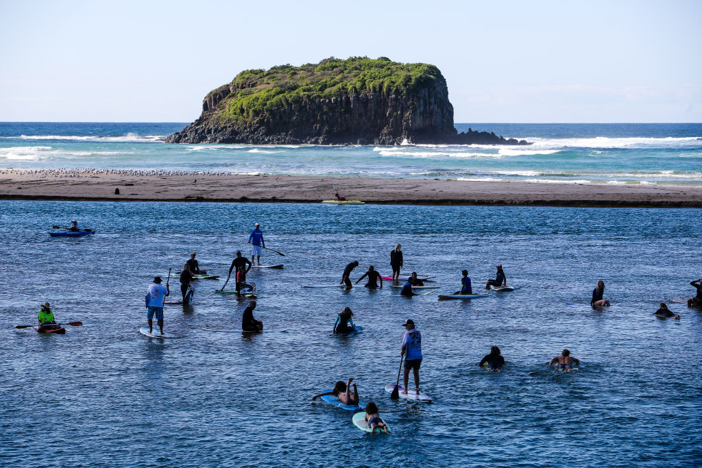 The mouth of Minnamurra River on clear day. Photo: Adam McLean