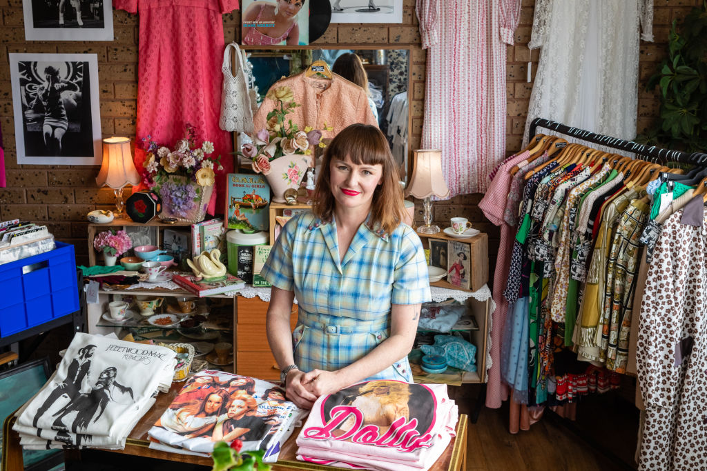 Daisy Bailey at The Vintage Loft on Main Street. Photo: Greg Briggs