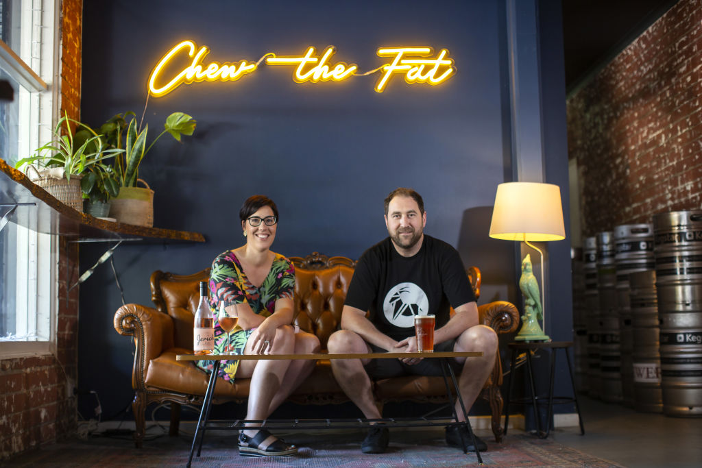 Helena and Ian Fern in their micropub, The Fat Goat. Photo: Stephen McKenzie