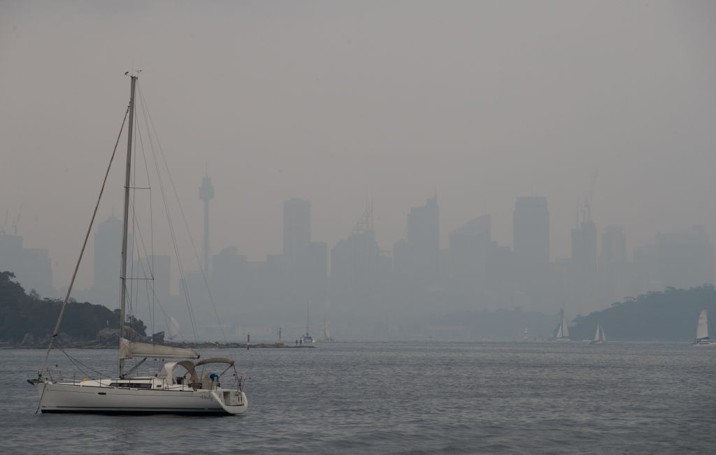 Smoke haze over Sydney. Photo: Edwina Pickles