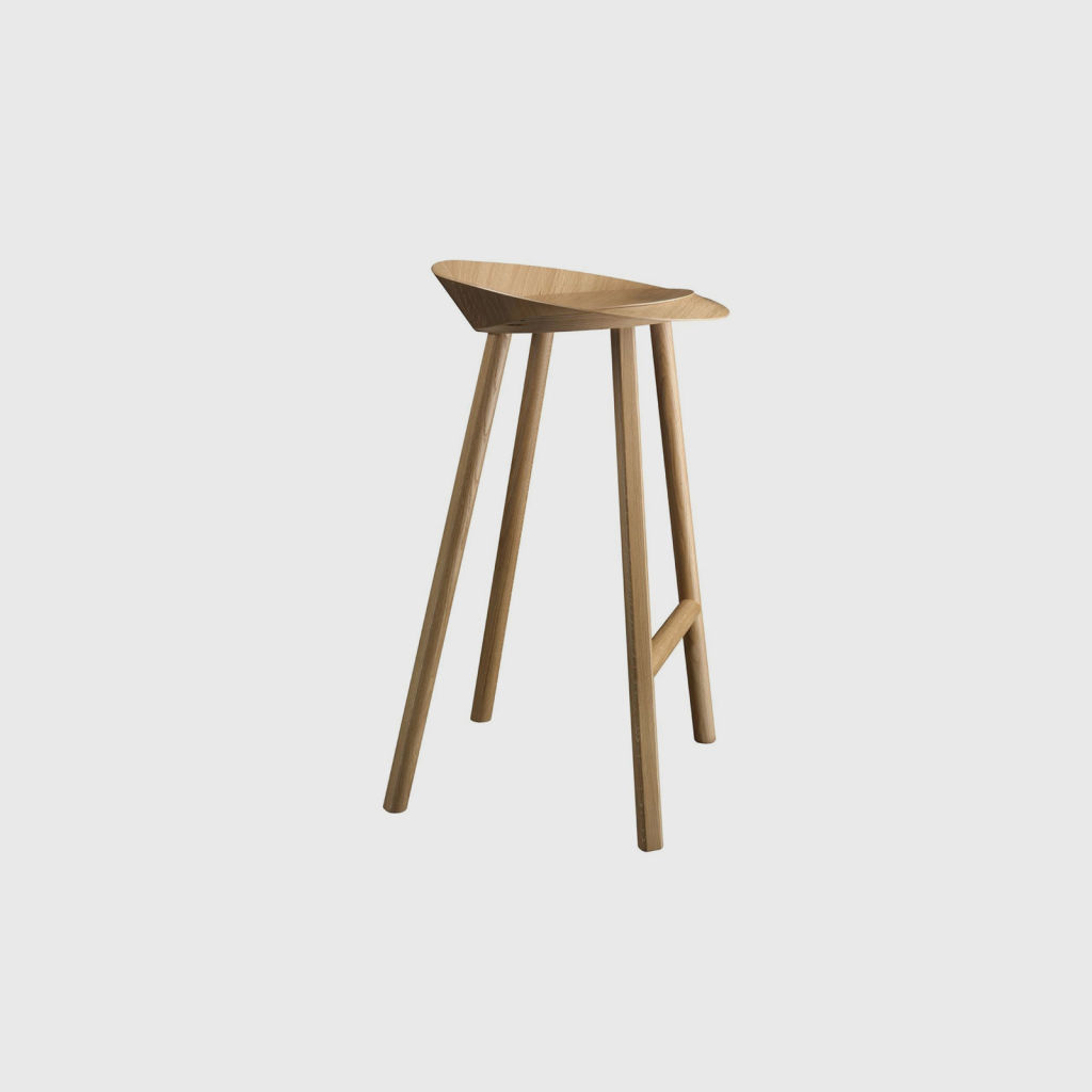 The ST10 Jean bar stool in oak from Living Edge.  Photo: Supplied