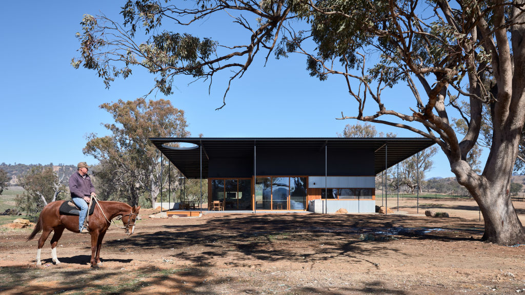Yep, it's a self-sustaining house in the middle of a bull paddock. Photo: Barton Taylor