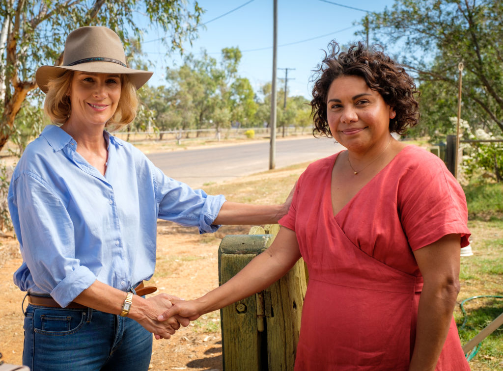 Deborah Mailman (with co-star Rachel Griffiths) won an AACTA for her powerful performance on Total Control. Photo: John Platt