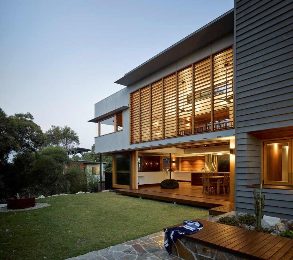 Suited to its setting on North Straddie, a house that can open and close. Photo: Christopher Frederick Jones
